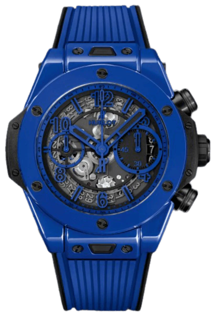 Big Bang Unico Blue Magic Skeleton Dial Rubber Strap Men's Watch 441.ES.5119.RX