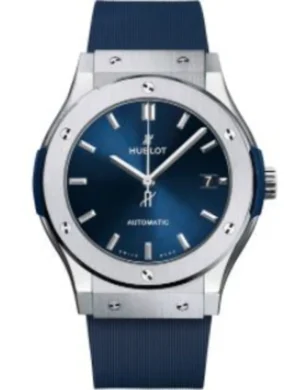 Classic Fusion Automatic 45mm Blue Dial Rubber Strap Men's Watch 511.NX.7170.RX