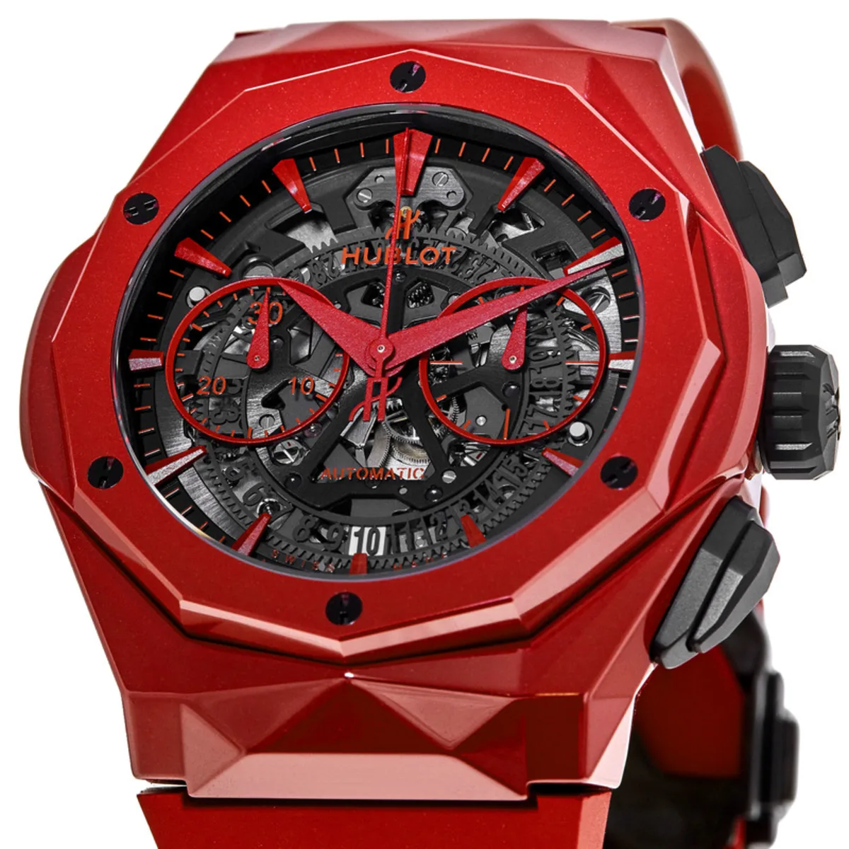 Classic Fusion Aerofusion Limited Edition Skeleton Dial Red Rubber Strap Men's Watch 525.CF.0130.RX.ORL19 - Image 3
