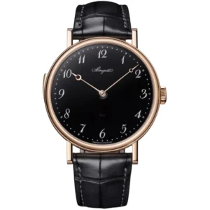 Classique Repetition Manual Winding Black Dial 18K Rose Gold Leather Strap Men's Watch 7637BR/2N/9ZU