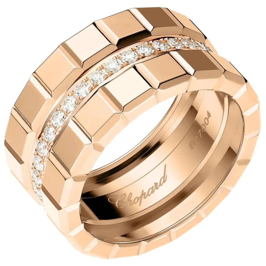 Ice Cube 18K Rose Gold and Diamond Size 7.25 Women's Ring 827004-5042