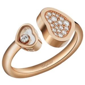Happy Hearts 18K Rose Gold and Diamond Women's Ring 829482-5900