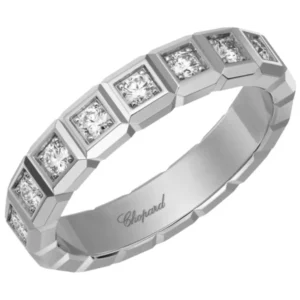 Ice Cube 18K White Gold and Full-set Diamond Women's Ring 829834-1099