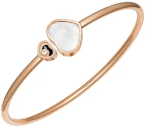 Happy Hearts 18K Rose Gold, Diamond and Mother of Pearl Size L Women's Bracelet 857482-5304