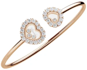 Happy Diamonds Icons Joaillerie 18K Rose Gold and Diamond Size M Women's Bracelet 85A615-5002