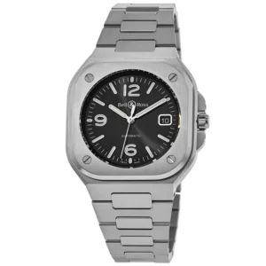 BR 05 Black Dial Stainless Steel Men's Watch BR05A-BL-ST/SST