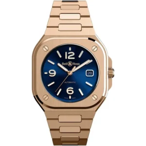 BR 05 (40 MM) Gold Blue Dial Rose Gold Men's Watch BR05A-BLU-PG/SPG