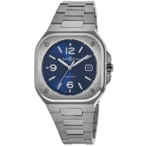 BR 05 (40 MM) Steel Blue Dial Steel Men's Watch BR05A-BLU-ST/SST