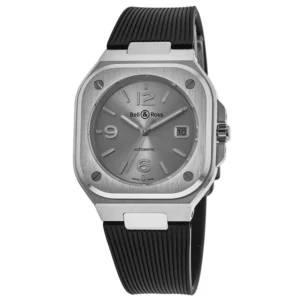 BR 05 (40 MM) Steel Grey Dial Black Rubber Strap Men's Watch BR05A-GR-ST/SRB