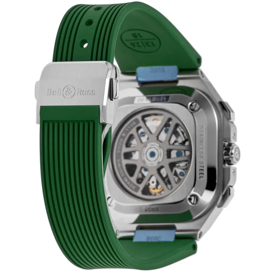 BR 05 Chronograph 42mm Automatic Green Dial Rubber Strap Men's Watch BR05C-GN-ST/SRB - Image 4