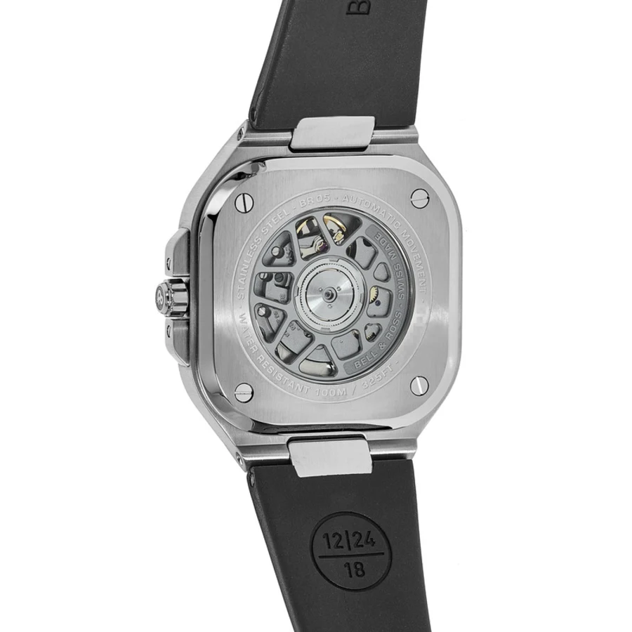 BR 05 GMT Automatic Black Dial Rubber Strap Men's Watch BR05G-BL-ST/SRB - Image 4