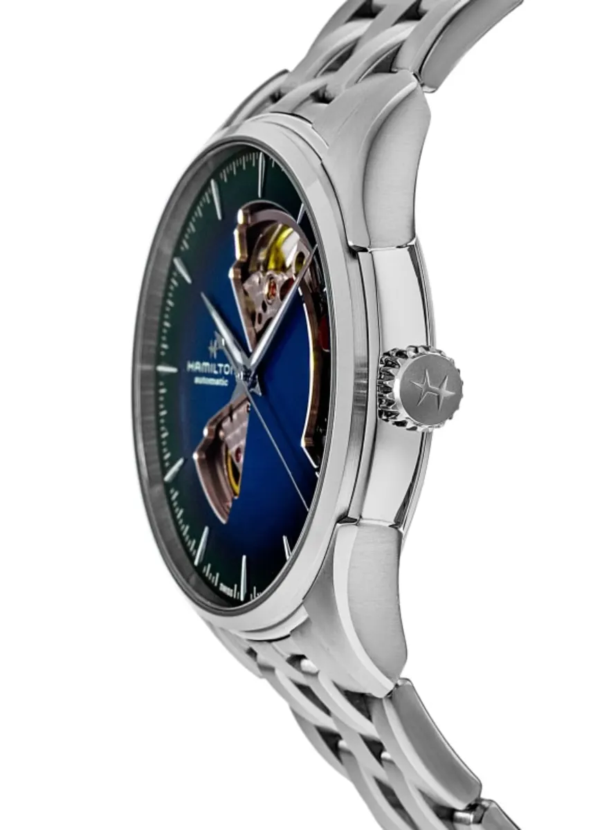 Jazzmaster Open Heart Automatic Blue Dial Steel Men's Watch H32675140 - Image 3