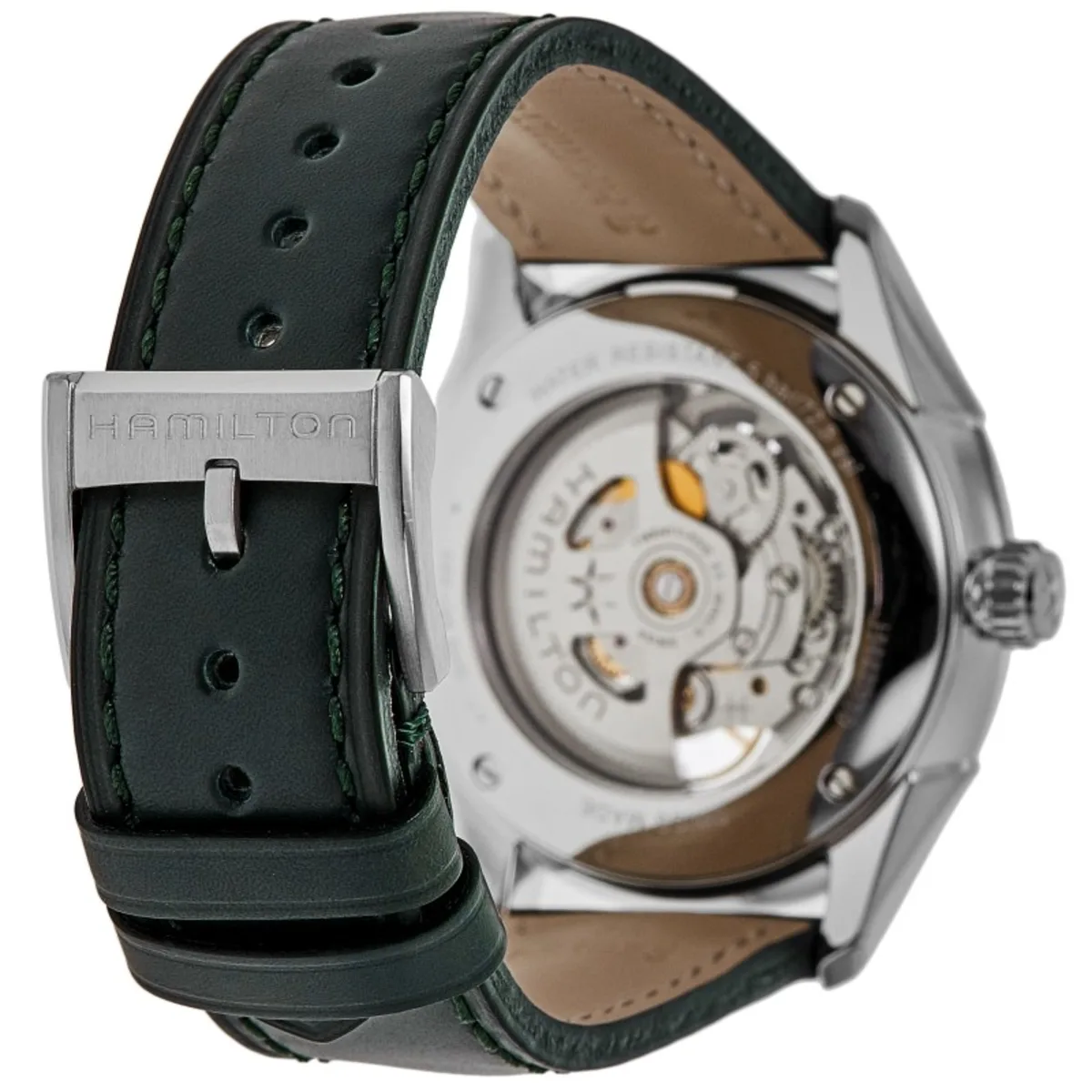 Jazzmaster Skeleton Auto White Dial Leather Strap Men's Watch H42535810 - Image 4
