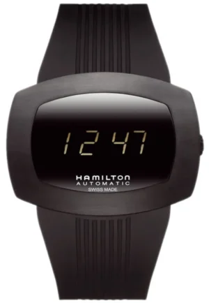 American Classic Pulsomatic Automatic Black Dial Rubber Strap Men's Watch H52585339