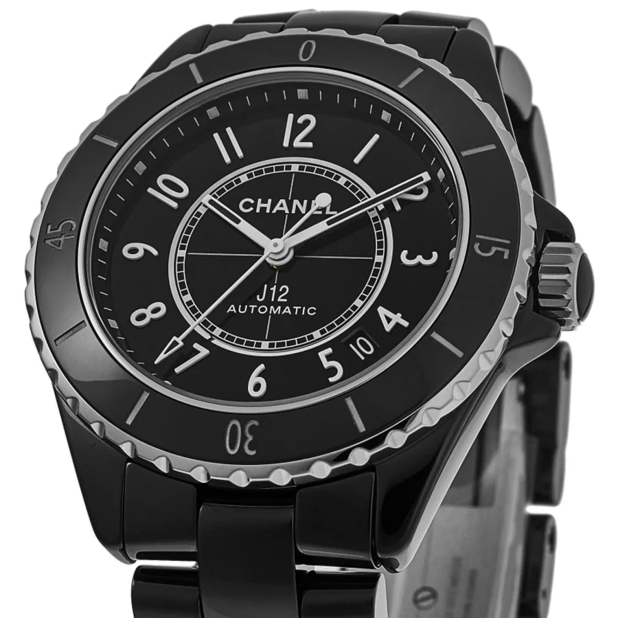 J12 Automatic Black Dial Black Ceramic Strap Women's Watch H5697 - Image 2