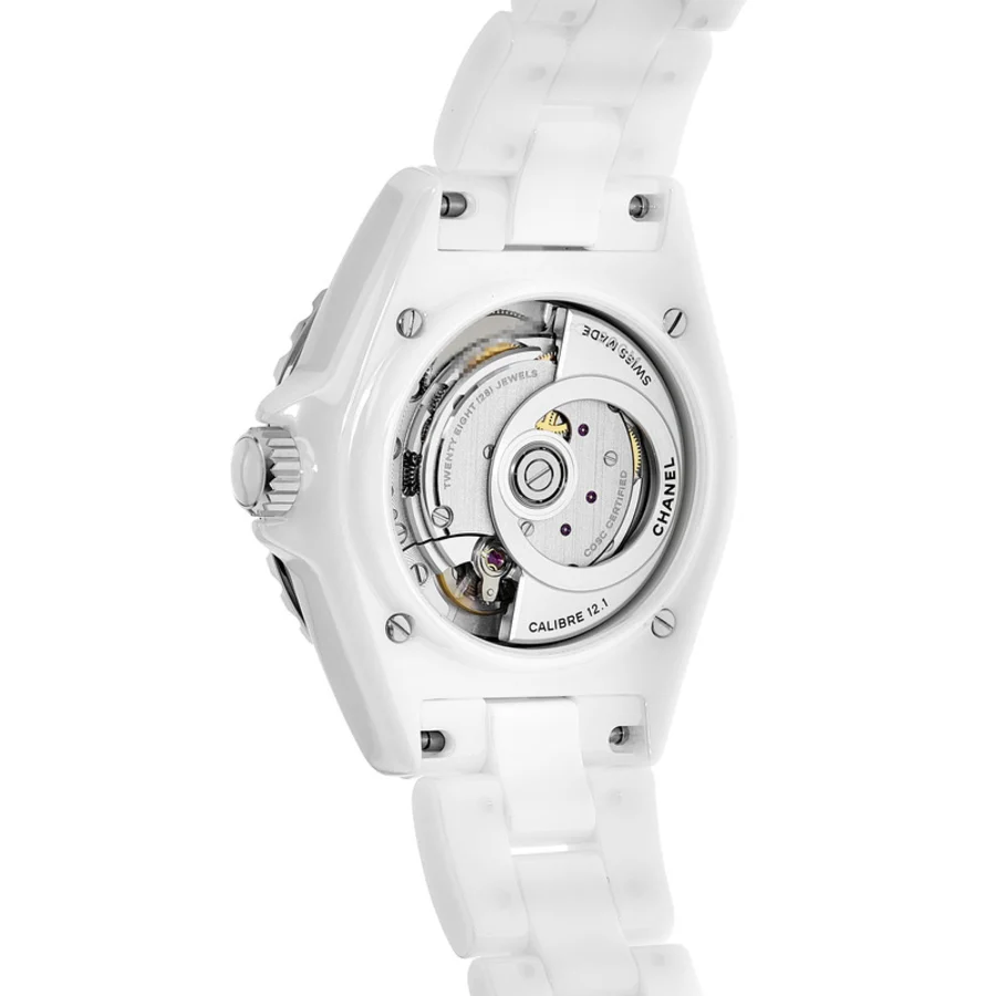 J12 Automatic 38mm Diamond Dial White Ceramic Women's Watch H5705 - Image 2