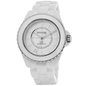 J12 Automatic Phantom Phantom 38mm White Dial Ceramic Women's Watch H6186