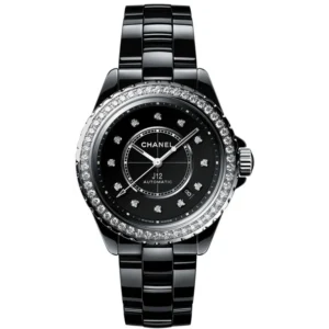 J12 Black Dial Diamond Ceramic Strap Women's Watch H6526