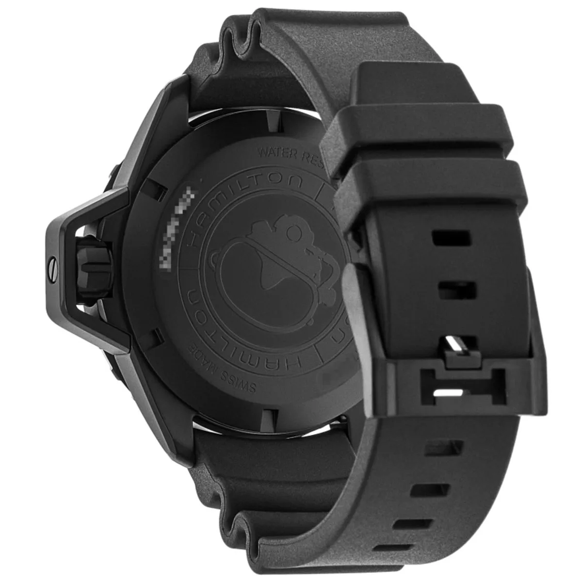 Khaki Navy Frogman Automatic Black Dial Rubber Strap Men's Watch H77845330 - Image 4