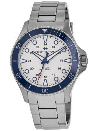 Khaki Navy Scuba Auto White Dial Stainless Steel Men's Watch H82505150