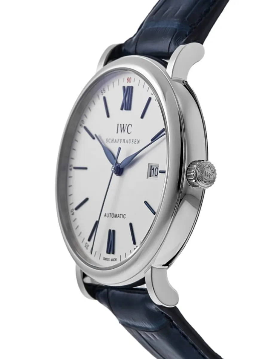 Portofino Automatic Silver Dial Leather Strap Men's Watch IW356527 - Image 2