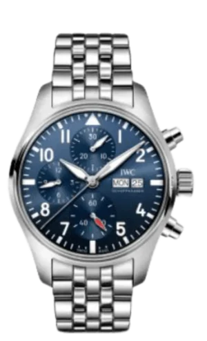 Pilot's Chronograph Blue Dial Steel Men's Watch IW388102