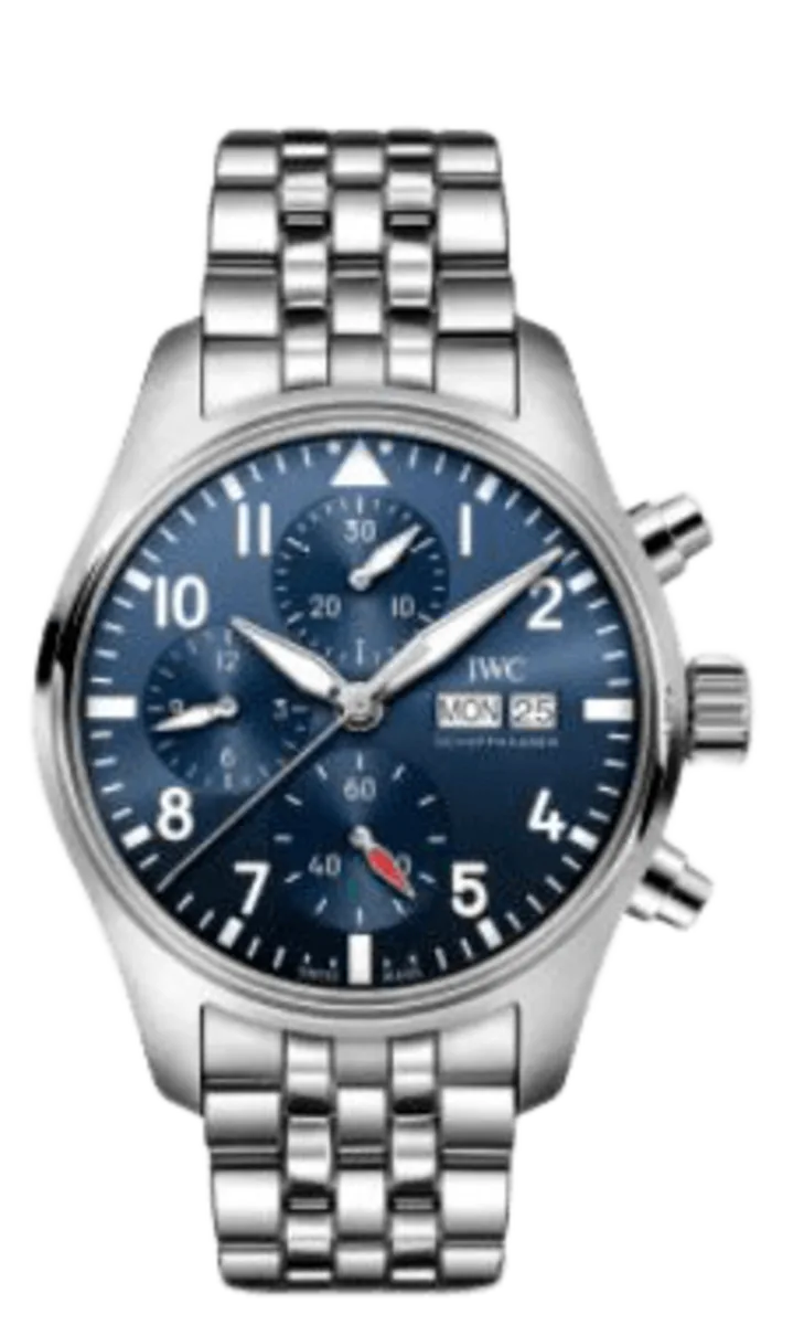 Pilot's Chronograph Blue Dial Steel Men's Watch IW388102