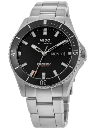 Ocean Star 200 Black Dial stainless Steel Men's Watch M026.430.11.051.00