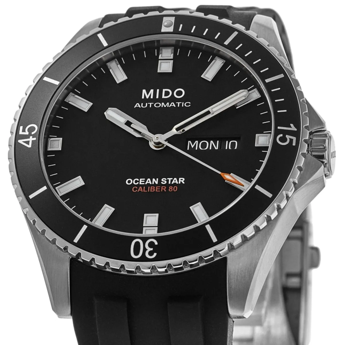 Ocean Star 200 Black Dial Rubber Strap Men's Watch M026.430.17.051.00 - Image 3