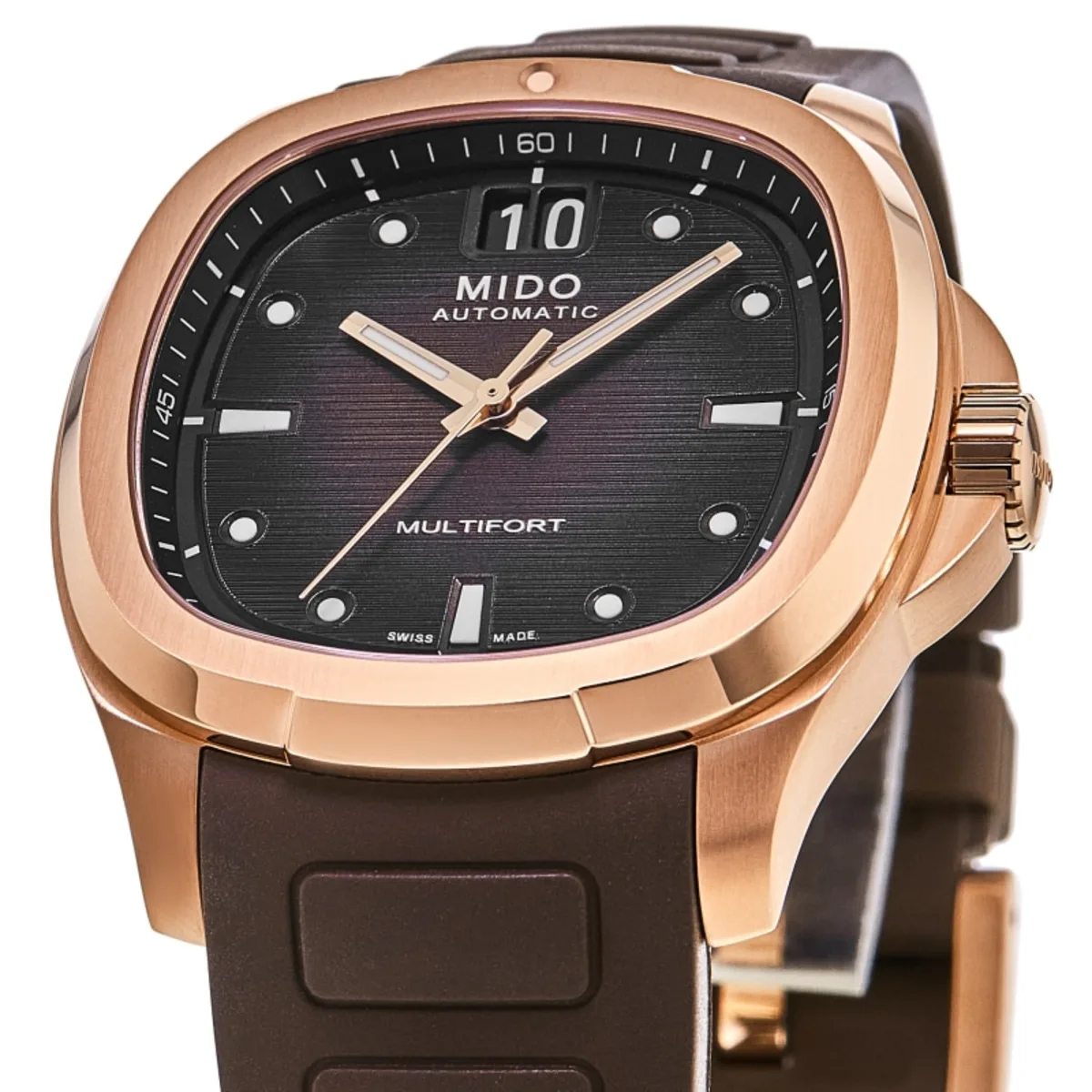 Multifort TV Big Date Automatic Brown Dial Rubber Strap Men's Watch M049.526.37.291.00 - Image 2