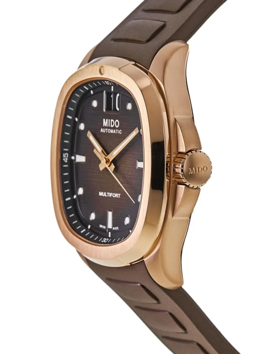 Multifort TV Big Date Automatic Brown Dial Rubber Strap Men's Watch M049.526.37.291.00 - Image 3