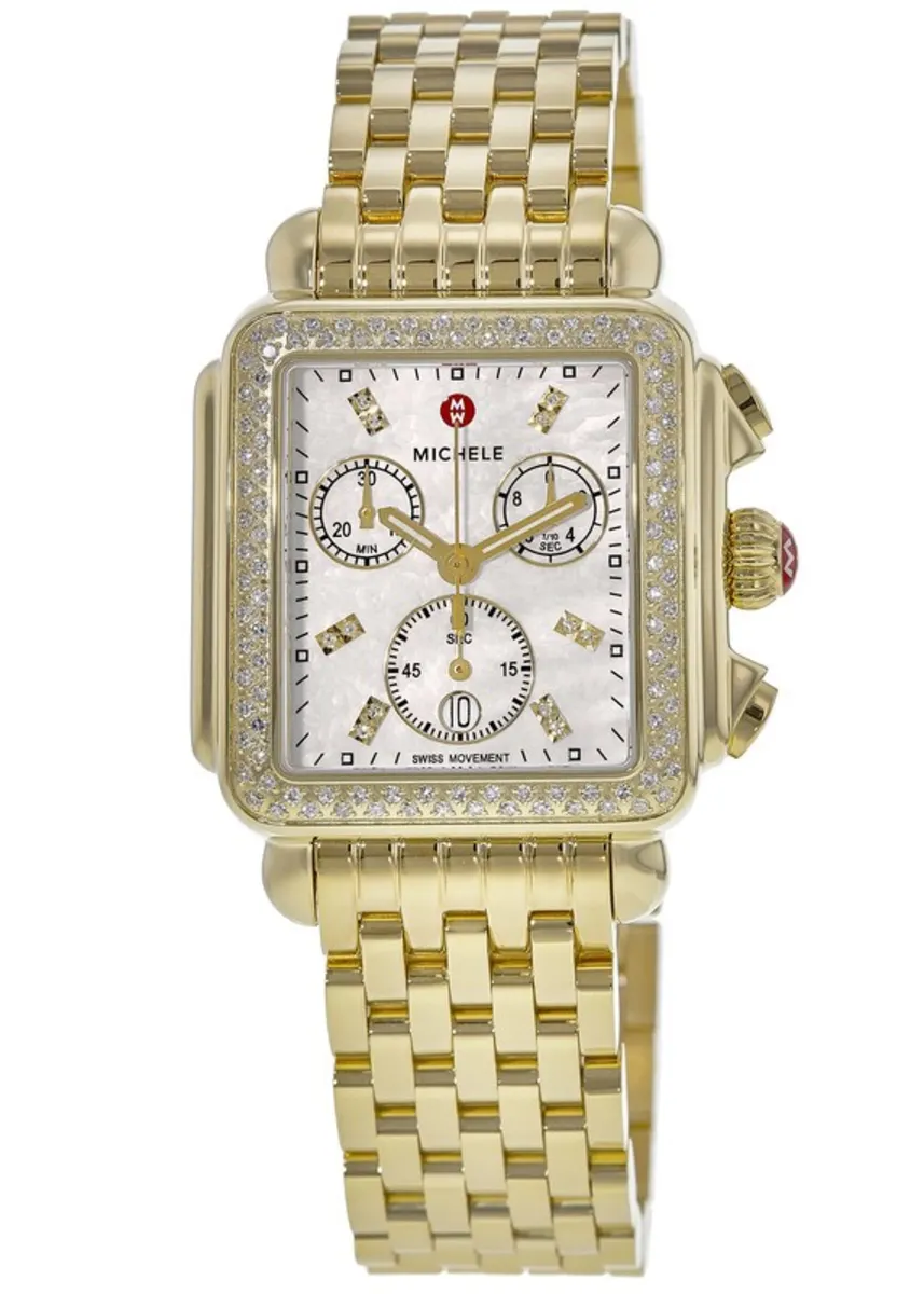 Deco Diamond 18k Gold Plated Women's Watch MWW06A000777