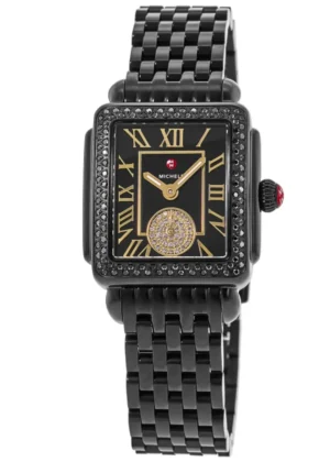 Deco Madison Diamond Black Dial Black PVD Steel Women's Watch MWW06G000051