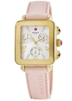 Deco Sport Chronograph Silver Dial Silicone Strap Women's Watch MWW06K000072