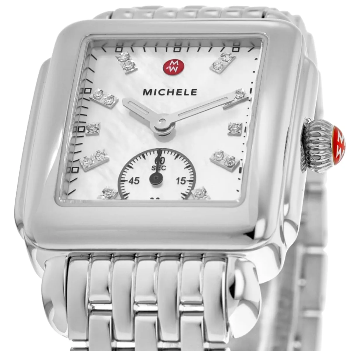 Deco Mid Mother of Pearl Diamond Dial Steel Women's Watch MWW06V000002 - Image 3