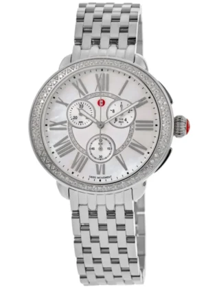 Serein Chronograph Diamond Silver Dial Women's Watch MWW21A000068