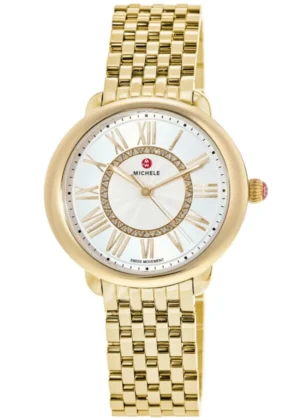 Serein Mid 18k Gold-Plated Diamond Dial Women's Watch MWW21B000160
