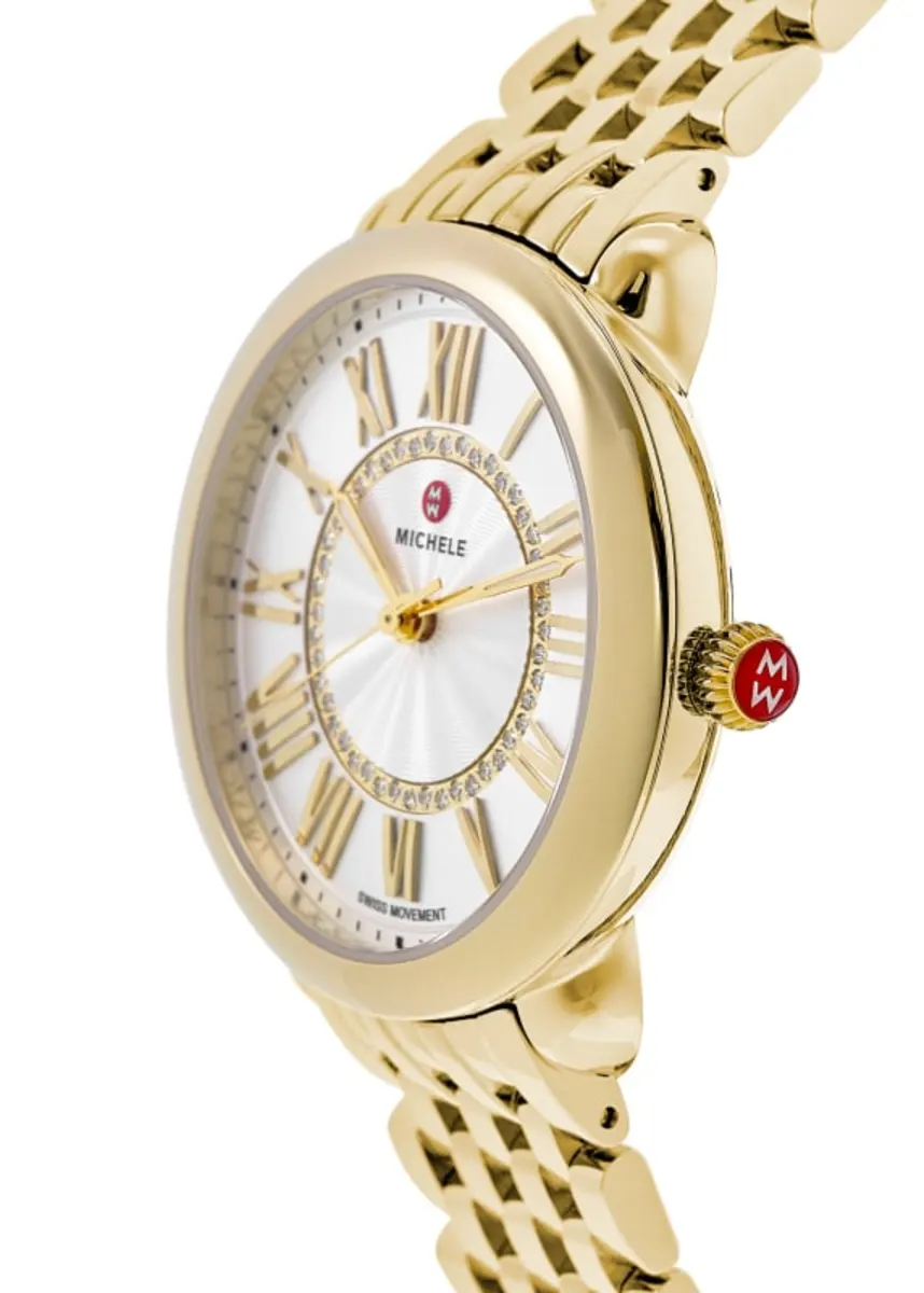 Serein Mid 18k Gold-Plated Diamond Dial Women's Watch MWW21B000160 - Image 2