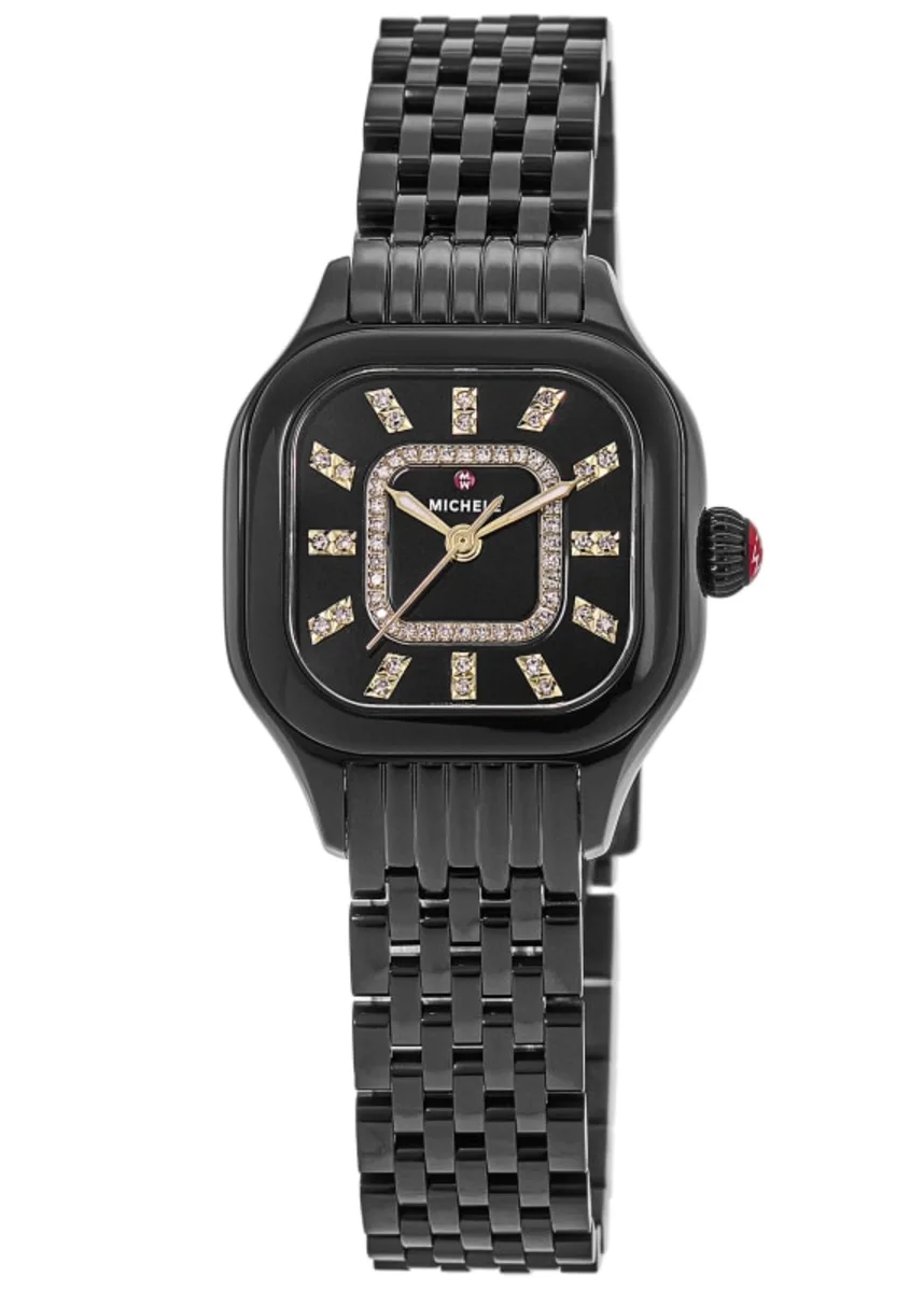 Meggie Diamond Black Diamond Dial IP Stainless Steel Women's Watch MWW33B000019