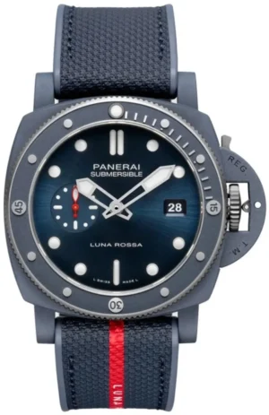 Submersible Luna Rossa Blue Dial Bi-Material Strap Men's Watch PAM01466