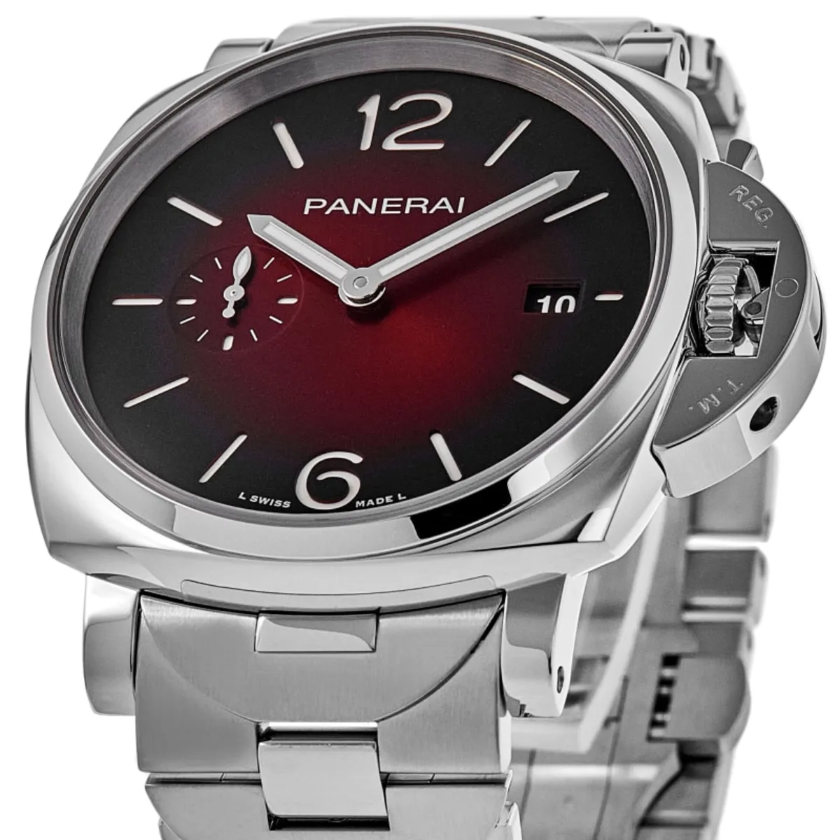 Luminor Due 42mm Automatic Burgundy Dial Stainless Steel Men's Watch PAM01539 - Image 2