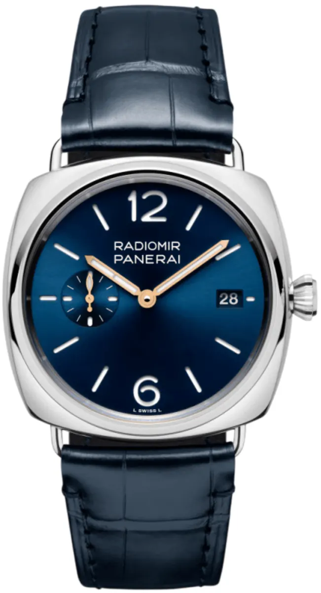 Radiomir Quaranta Automatic Blue Dial Leather Strap Men's Watch PAM01571