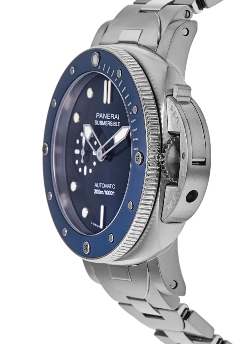 Submersible Blu Notte Automatic Blue Dial Steel Men's Watch PAM02068 - Image 3