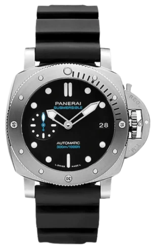 Submersible Black Dial Rubber Strap Men's Watch PAM02973