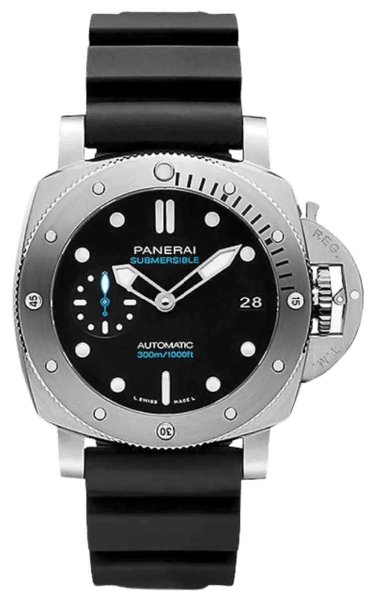 Submersible Black Dial Rubber Strap Men's Watch PAM02973