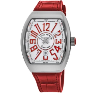 Vanguard Automatic White Dial Red Strap Men's Watch V 45 SC DT AC RG