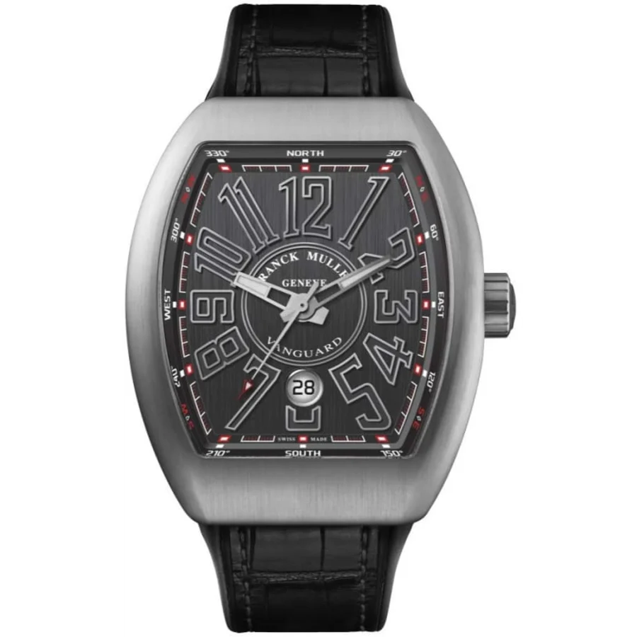 Vanguard Classical Grey Dial Leather Strap Men's Watch V 45 SC DT BR (NR) AC