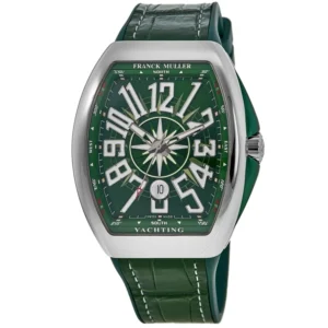 Vanguard Yachting Green Dial Rubber & Leather Strap Men's Watch V 45 SC DT YACHTING AC (VR)