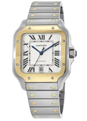 Santos De Cartier Silver Dial Stainless Steel Men's Watch W2SA0009