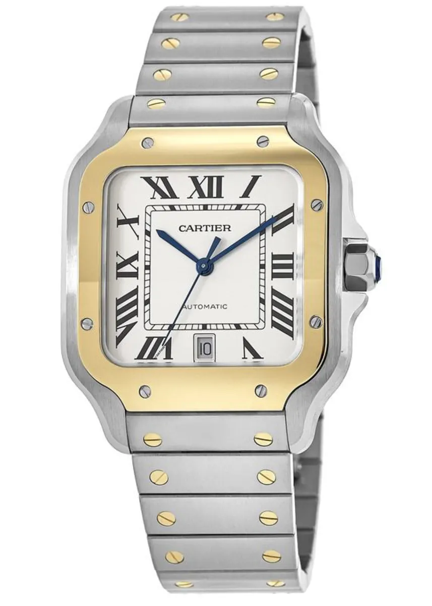 Santos De Cartier Silver Dial Stainless Steel Men's Watch W2SA0009